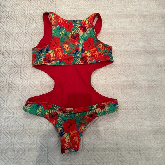 Floral Reversible One Piece Swimsuit, Lua Bella, US M - Picture 6 of 8
